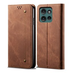 DENIM Pénztárcahuzat Motorola Moto G75 5G barna