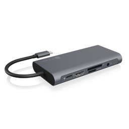 Notebook dokkoló USB-C 10 portos szürke Raidsonic IcyBox (IB-DK4040-CPD)