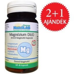 Nutrilab Magnézium Duo kapszula 2+1 ajándék - 3x60db