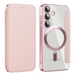 PREMIUM MAGSAFE Flip tok Samsung Galaxy S24 5G rózsaszín telefonhoz