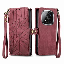 GEOM pénztárca tok Xiaomi Redmi Note 14 Pro 5G / Poco X7 piros