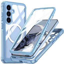 DUAL MAGSAFE Kétoldalas védőburkolat a Samsung-hoz Galaxy S25+ 5G kék