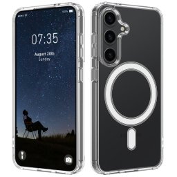 TRANSPARENT MAGSAFE Fedél a Samsung-hoz Galaxy S25+ 5G átlátszó