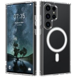 TRANSPARENT MAGSAFE Fedél a Samsung-hoz Galaxy S25 Ultra 5G átlátszó