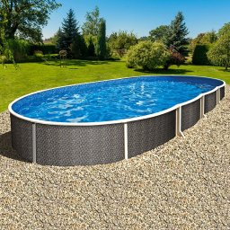 Mountfield Azuro Rattan acélfalú medence, 550x370x120cm (Made)