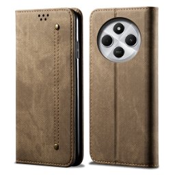 DENIM pénztárcahuzat Xiaomi-hoz Redmi 14C / Poco C75 szürke-barna