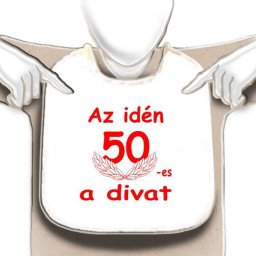 50-es a divat - Tréfás előke