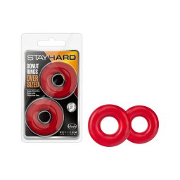 Stay Hard Donuts - péniszgyűrű szett (piros)