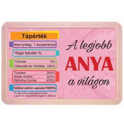 3 az 1-ben tábla Hűtőmágnes + Fali kép + Asztali kép / A legjobb anya - Tréfás tábla