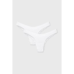 2PACK Mandy brazil bugyi fehér L