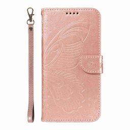 ART BUTTERFLY Pénztárca tok Vivo V40 SE 5G rózsaszín aranyhoz
