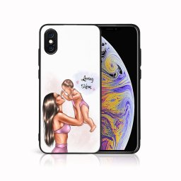 PROTEMIO MY ART Védőhuzat Apple-hoz iPhone X / XS LOVING MOM (115)