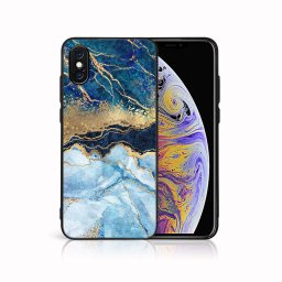 PROTEMIO MY ART Védőburkolat a Apple-hoz iPhone X / XS BLUE MARBLE (141)