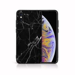PROTEMIO MY ART Védőburkolat a Apple-hoz iPhone X / XS BLACK MARBLE (142)