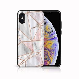 PROTEMIO MY ART Védőburkolat a Apple-hoz iPhone X / XS PINK MARBLE (143)