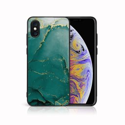 PROTEMIO MY ART Védőburkolat a Apple-hoz iPhone X / XS GREEN MARBLE (145)