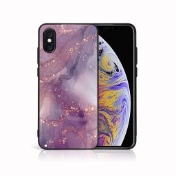 PROTEMIO MY ART Védőburkolat a Apple-hoz iPhone X / XS PURPLE (148)