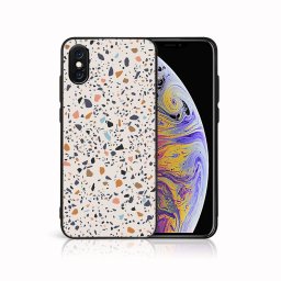 PROTEMIO MY ART Védőburkolat a Apple-hoz iPhone X / XS BEIGE TERRAZZO (162)