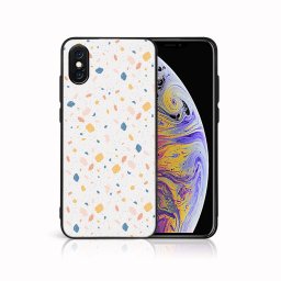 PROTEMIO MY ART Védőburkolat a Apple-hoz iPhone X / XS ORANGE TERRAZZO (165)