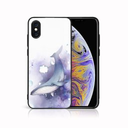 PROTEMIO MY ART Védőburkolat a Apple-hoz iPhone X / XS WHALE (242)