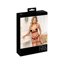 Abierta Fina - láncos push-up melltartó szett (piros)
