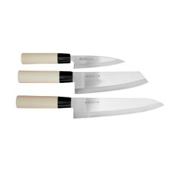 Satake 3 db Megumi Chef Santoku Bunka univerzális kés készlet
