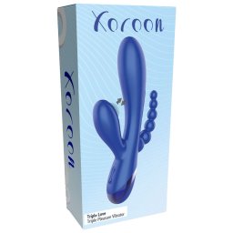 Xocoon - Triple Love vibrátor pulzációs csiklóággal, anál gyöngysorral
