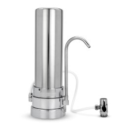 VM Inox asztali víztisztító EZÜST + KDF "4in1" szűrőbetéttel