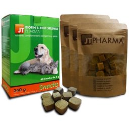 JTPharma Biotin B Zinc Selenio Snack - Szőr támogató jutalomfalat kutyáknak és macskáknak 60 db