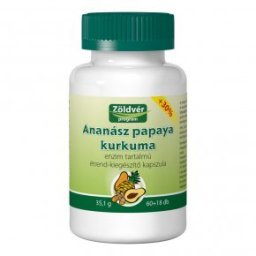 Viva Natura-Zöldvér Ananász-Papaya-Kurkuma kapszula - 60+18db