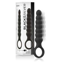 BLACK&SILVER – erőteljes szilikon anál dildó
