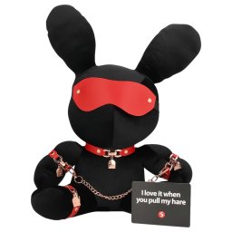 Bondage Rabbit - BDSM nyuszi plüssfigura, vicces ajándék (fekete)