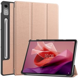 LEATHER PRO Flip borítás Lenovo Tab P12 rose gold-hoz