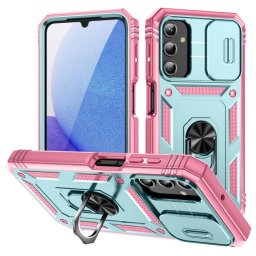 RING KAMERA Borító tartóval Samsung Galaxy A25 5G zöld - rózsaszín