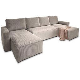 U alakú ülőgarnitúra SMART COSARO 295x140 cm, bézs