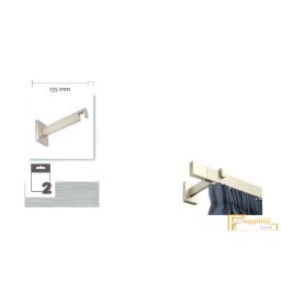 (3 kivitel) Elegante szimpla oldalfali karnis tartó (2db) - Alu szatén