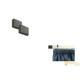 (2 szín) Elegante vegzáró Rectangulo (2db) - Matt fekete