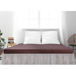 Mako-jersey pamut lepedő Luxora 180x200 cm sötétbarna