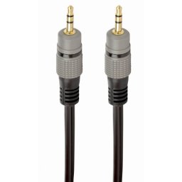 Gembird (CCAP-3535MM-1.5M) 1.5m fekete aranyozott 3.5mm jack audio kábel