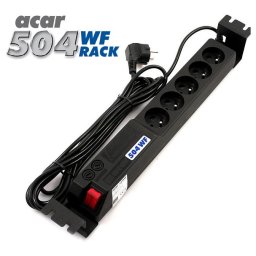 19" Acar 504WF 5x220V-3m fekete kapcsolóvédelem