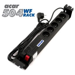 19" Acar 504WF 5x230V-5m fekete kapcsolható védelem