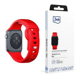 3mk szilikon óraszíj Apple 38/40/41 mm-es órához Piros
