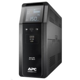 APC Back-UPS Pro BR 1600VA, szinuszos, 8 kivezetés, AVR, LCD interfész (960W)