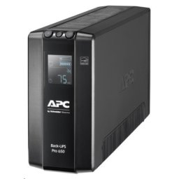 APC Back-UPS Pro BR 650VA, 6 kivezetés, AVR, LCD interfész (390W)