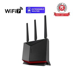 ASUS Router RT-BE86U, Gaming WiFi7 Router, AiMesh, 2xWAN, 3xLAN, 1xUSB 3.2