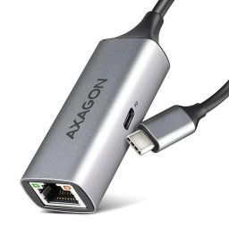 AXAGON ADE-TXPD, USB-C 3.2 Gen 1 - Gigabit Ethernet hálózati kártya, Asix AX88179, PD 100W, automatikus telepítés