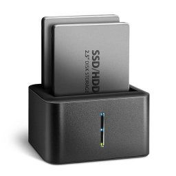 AXAGON ADSA-D25, USB 3.2 Gen 1 - 2x SATA 6G 2.5" SSD/HDD CLONE MINI dokkolóállomás