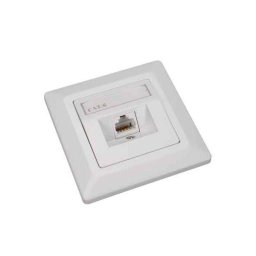 Aljzat Solarix CAT6 UTP 1 x RJ45 süllyesztett fehér