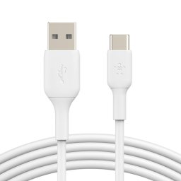 Belkin BOOST CHARGE USB-C/USB-A kábel, 2 m, fehér