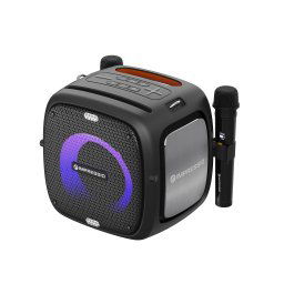 C-TECH Impressio Qubis, Party hangszóró, 80W, Bluetooth, SD, USB, AUX, AUX, 2x mikrofon